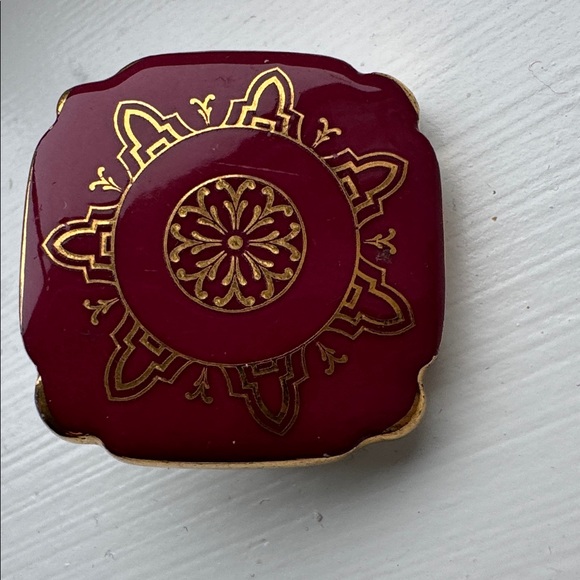 Royal Albert Accessories - Royal Albert 100 Years Holyrood Maroon and Gold Vintage Brooch